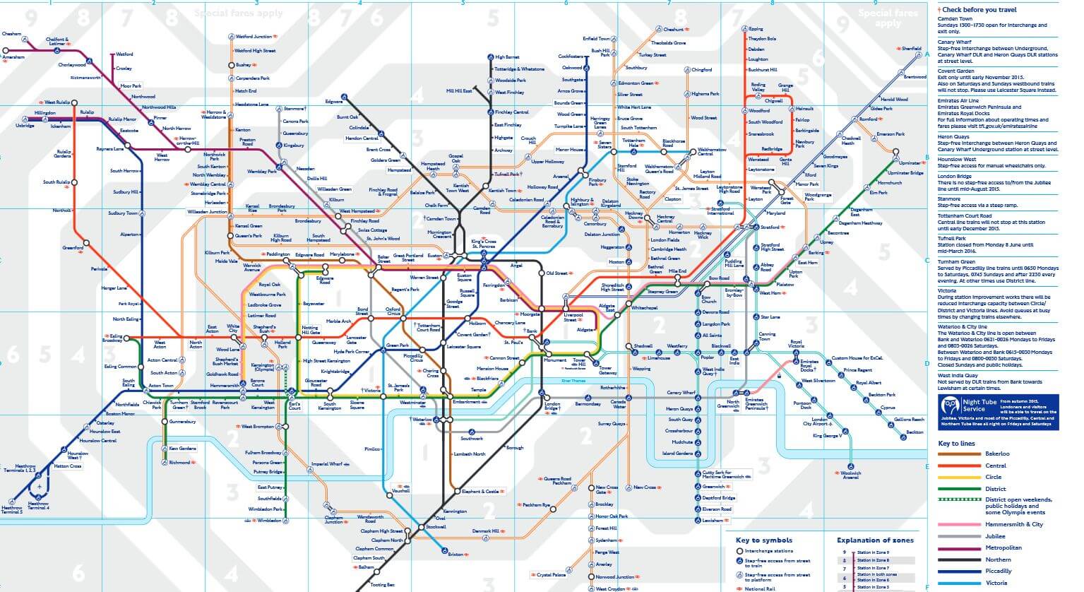 U-Bahn Plan London Zum Ausdrucken