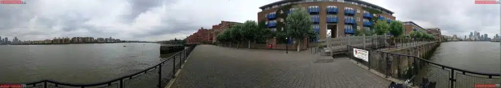 Themse bei Wapping 360 Grad Blick