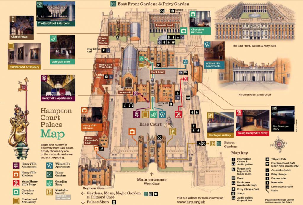 Hampton Court Palace Karte