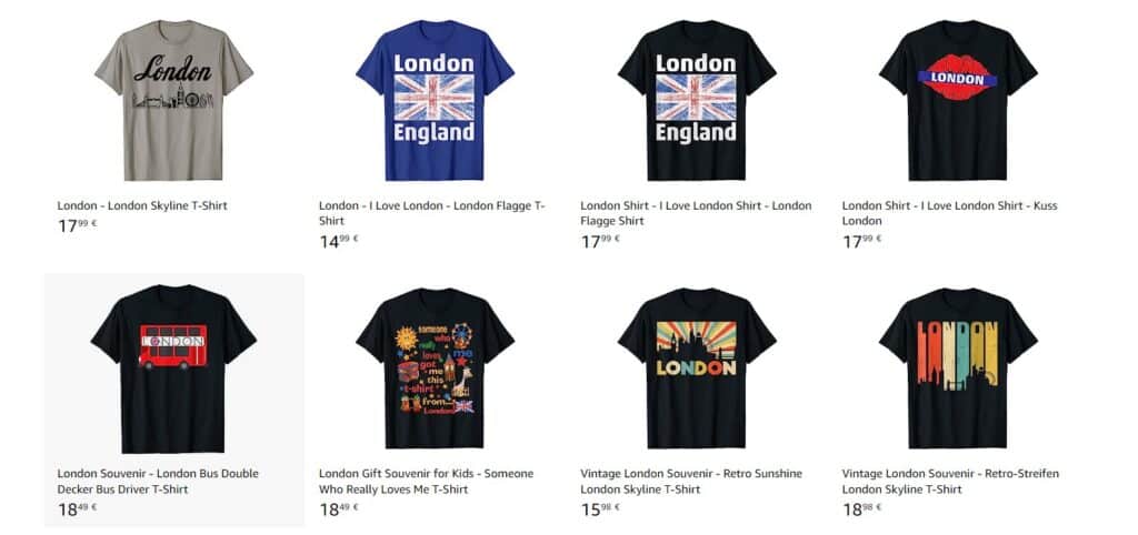 Londonseite Shirts